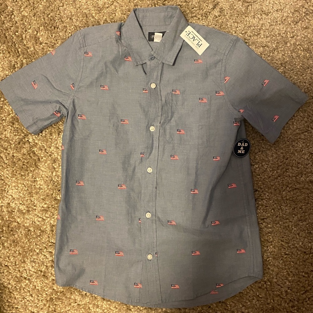 NWT Boys Americana 🇺🇸 SS Button-Down